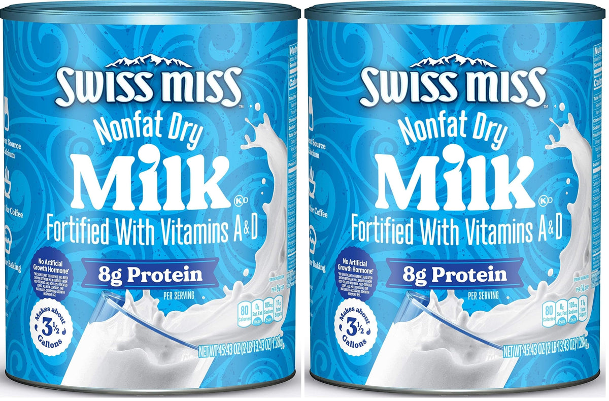 Swiss Miss Nonfat Dry Milk with Vitamins A & D, Makes 3 Gallons, 45.43 oz.