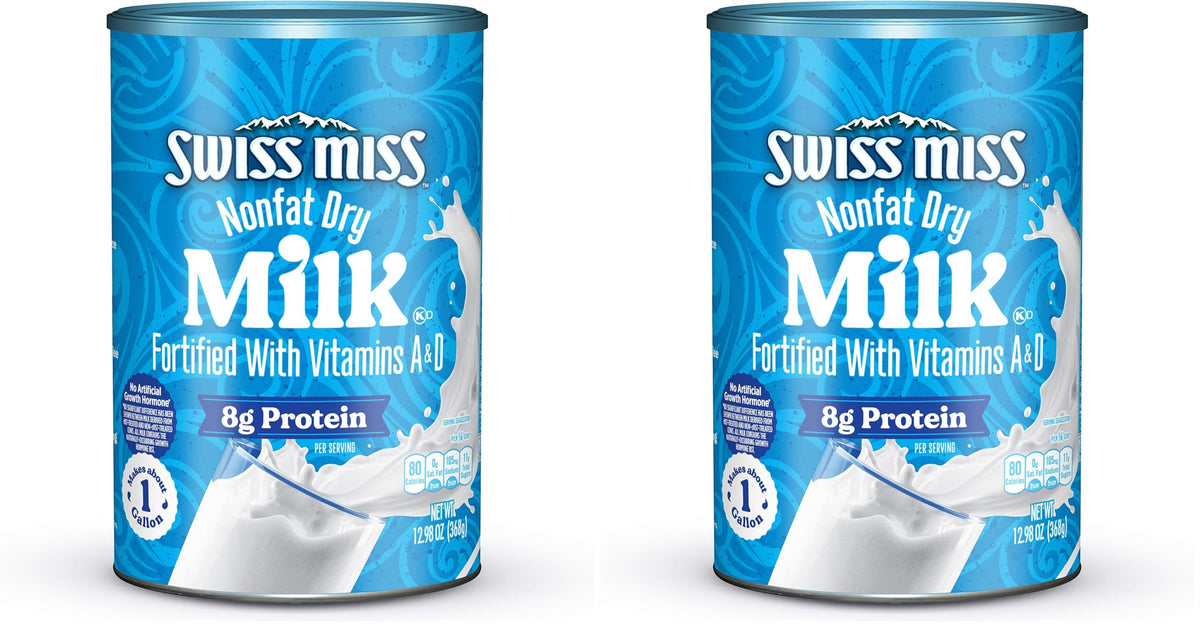 Swiss Miss Nonfat Dry Milk With Vitamins A and D, 12.98 oz. Canister