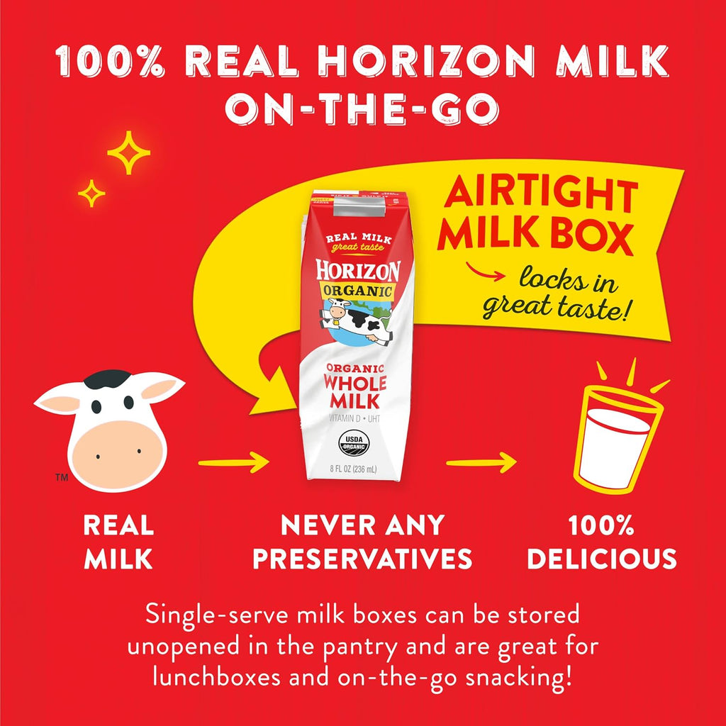 Horizon Organic Organic Whole Milk 6pk, 48 FZ