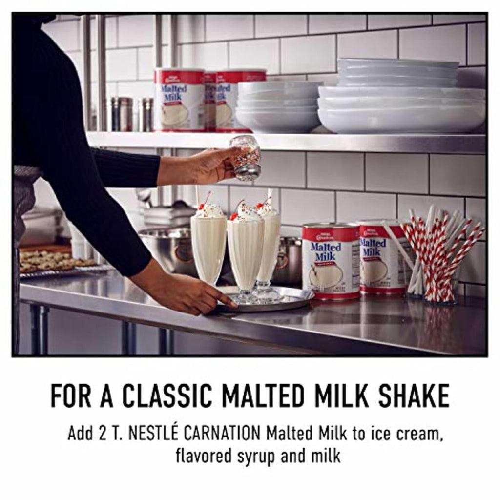 Carnation Malted Milk Shelf Stable, Baking Shakes and Sundaes, 2.72 lb Can