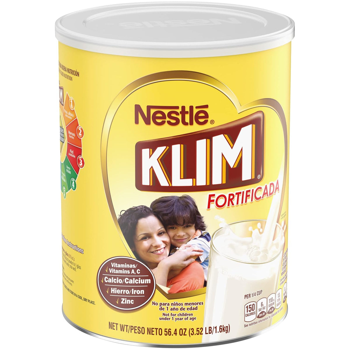 NESTLE KLIM Powdered Milk PREBIO 56.4 Ounce (Pack of 1)