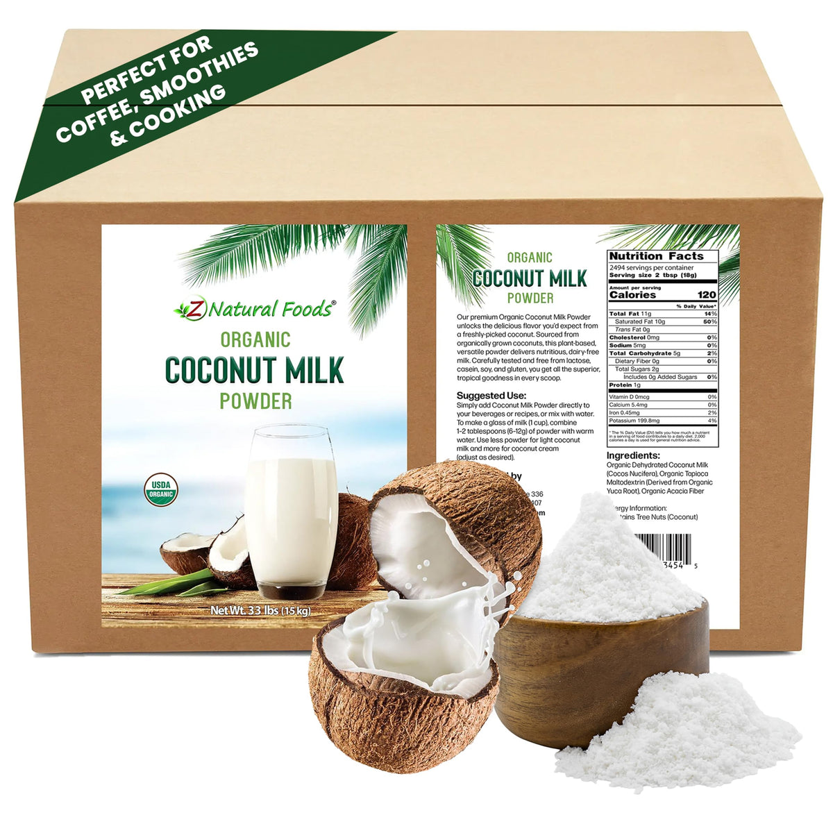 Z Natural Foods Premium Whole Milk Powder - Pasteurized Dry Milk, 1 lb