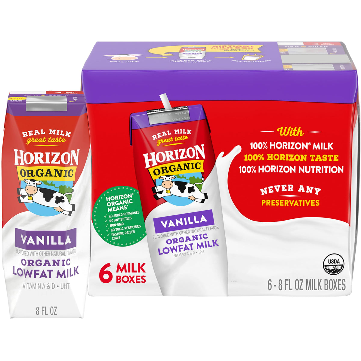Horizon Organic Organic Whole Milk 6pk, 48 FZ