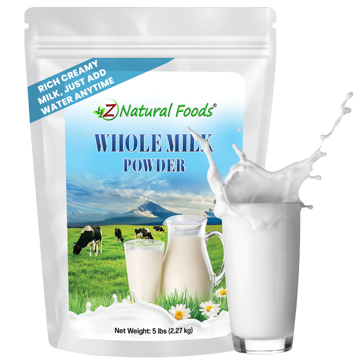 Z Natural Foods Premium Whole Milk Powder - Pasteurized Dry Milk, 1 lb