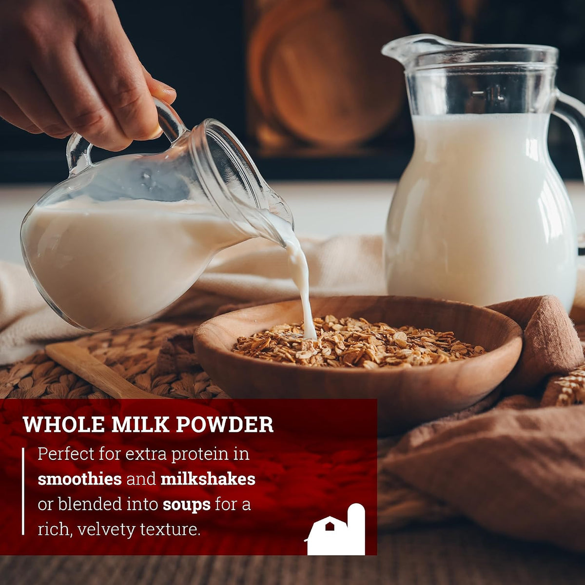Whole Milk Powder by Hoosier Hill Farm, 1 Pound (Pack of 1)