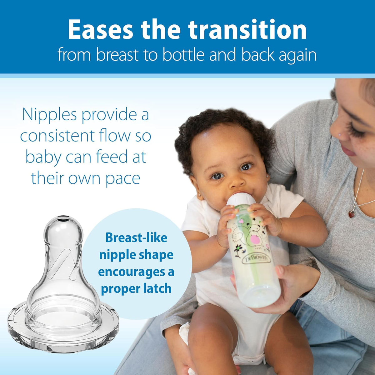 Dr. Brown's Anti-Colic Options+ Narrow Baby Bottle, Goat & Squirrel, 2-Pack