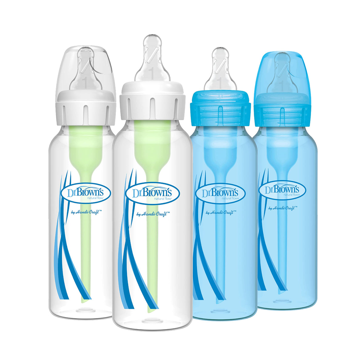 Dr. Brown's Anti-Colic Options+ Narrow Baby Bottles, Purple, 8 oz, 3-Pack