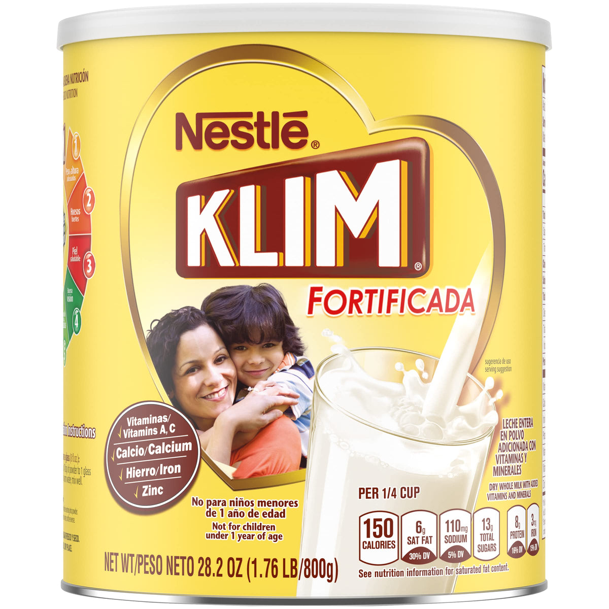 NESTLE KLIM Powdered Milk PREBIO 56.4 Ounce (Pack of 1)