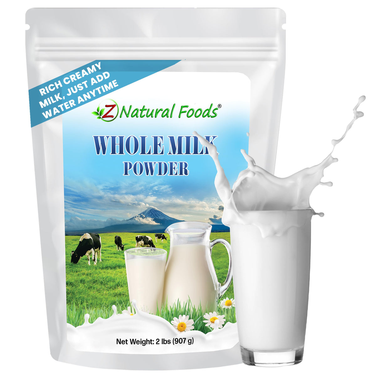 Z Natural Foods Premium Whole Milk Powder - Pasteurized Dry Milk, 1 lb