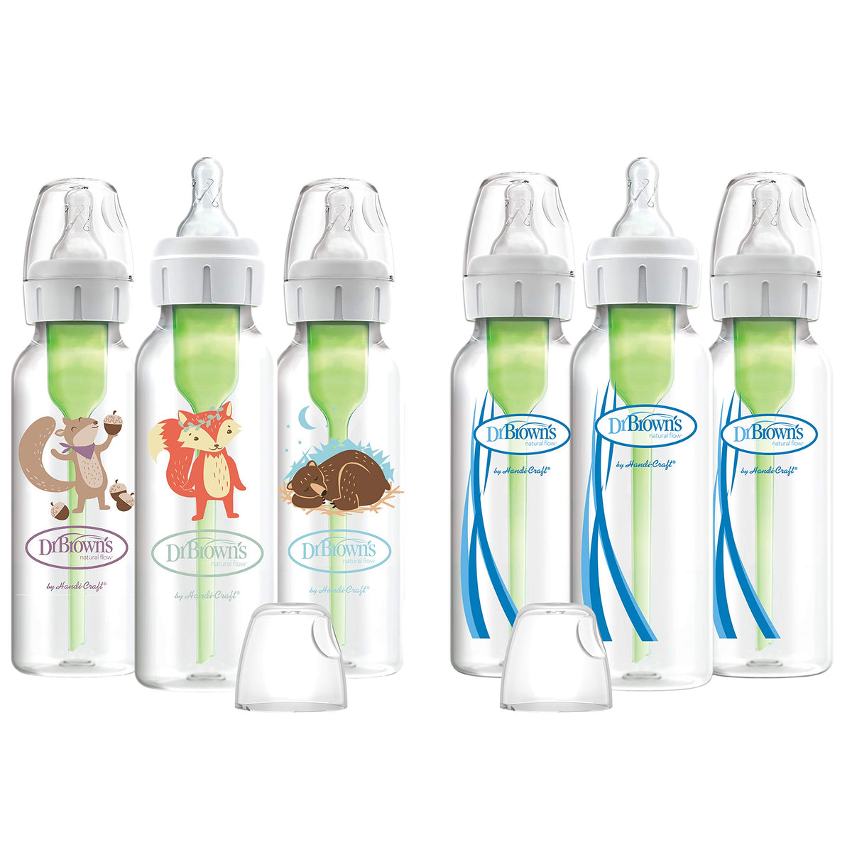 Dr. Brown's Anti-Colic Options+ Narrow Baby Bottles, Purple, 8 oz, 3-Pack