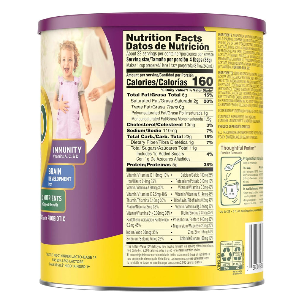 Nestle Nido Lacto-Ease Toddler Milk Powder 28.2 oz