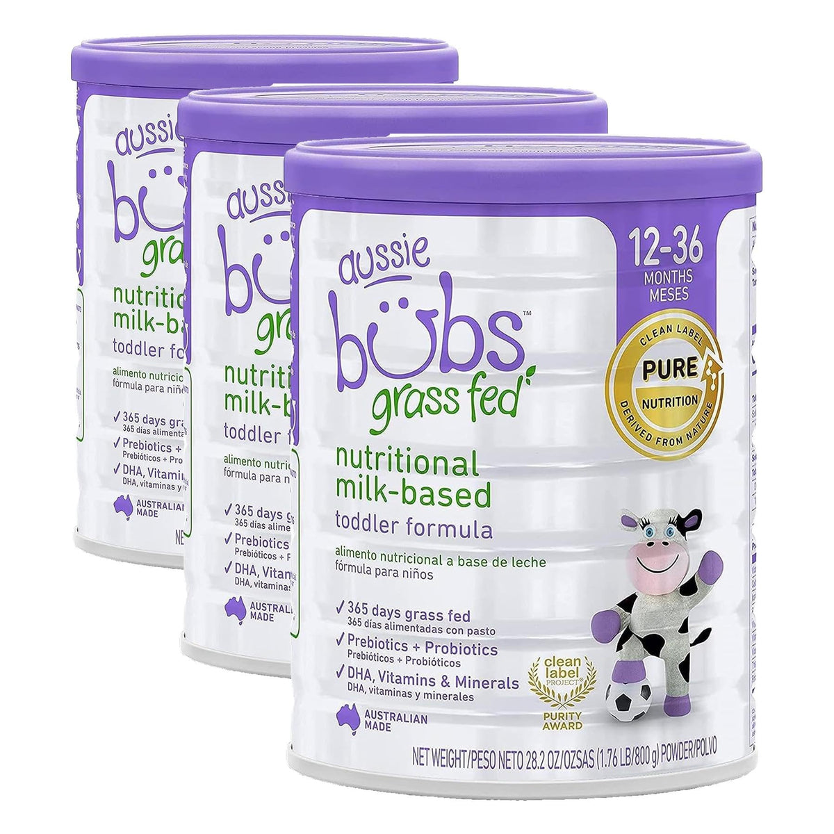 Bubs 365 Day Grass Fed Infant Formula for 0-12 Months, Non-GMO Milk, 20oz