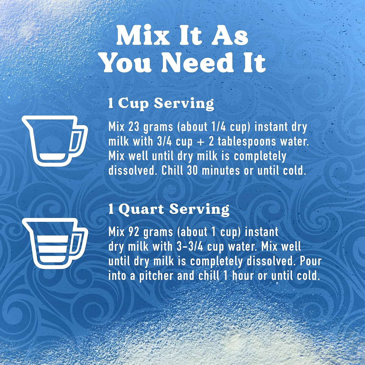 Swiss Miss Nonfat Dry Milk with Vitamins A & D, Makes 3 Gallons, 45.43 oz.