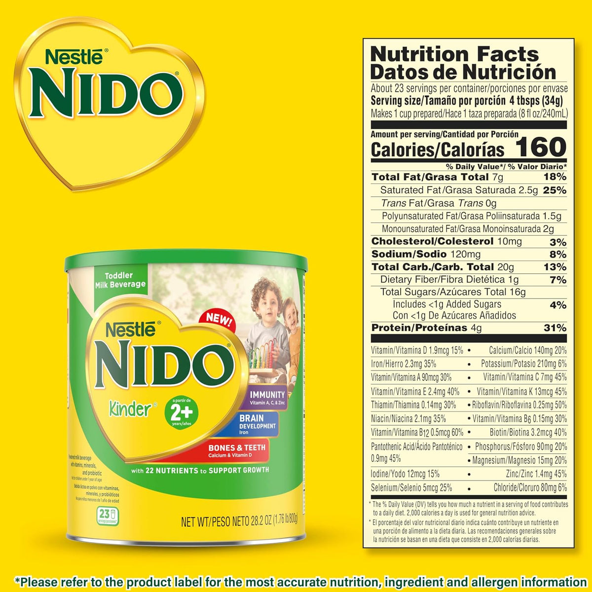 Nestle Nido Kinder 2+ Toddler Milk Powder, 800 G